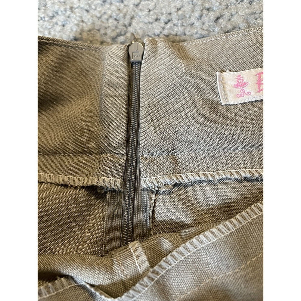 Wide Leg Dress Pants Sz M Beige Ultra High Rise Career Party Classic - Picture 8 of 10